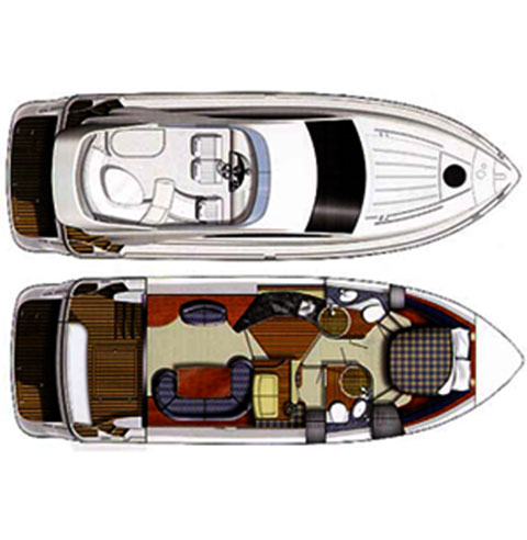 Fairline Phantom 40 - Charter Yacht Layout