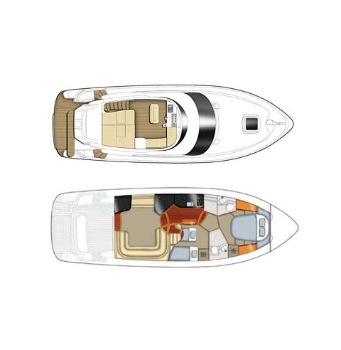 Sealine F42/5 - Charter Yacht Layout