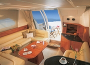 Saloon of Sealine F42/5 Charter Yacht - West Country, UK